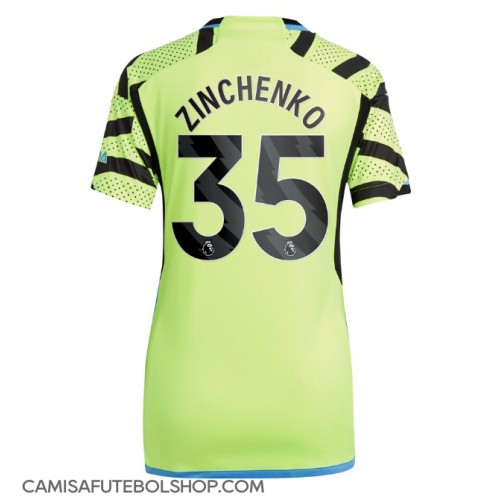 Camisa de time de futebol Arsenal Oleksandr Zinchenko #35 Replicas 2º Equipamento Feminina 2023-24 Manga Curta